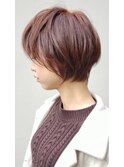 小顔ショート×ほんのりマッシュ　[女子力↑↑]