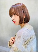 【恵比寿ro-ro】丸みボブ×アッシュブラウン