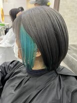 アールプラスヘアサロン(ar+ hair salon) ターコイズ×インナーカラー