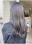 潤い艶感アップアッシュグレージュロングヘア30代梅ヶ丘美容室