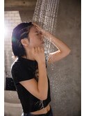 ヘアセット　編み込み　コーンロウ風