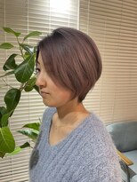 アース 三田南ウッディタウン店(HAIR&MAKE EARTH) 20代30代40代小顔ハンサムショートラベンダーベージュ