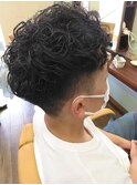 スペインカール風/フェード/メンズカット/刈上げ/メンズパーマ