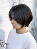 大人美人ショートボブパーマウルフパーマアッシュベージュ