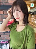 王道くびれボブ*ブリーチなしダブルカラー*前髪ありボブ*ボブ1