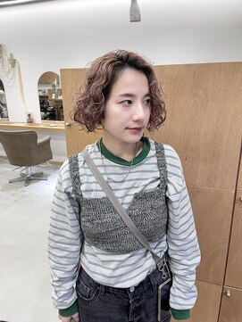 スワッグ(Swag) ボブパーマ♪ミルクティーベージュ◎