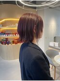 【西村】20代30代髪質改善外ハネダークレッド