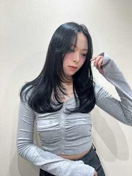 シェノン サントル(CHAINON CENTRE) 黒髪カタログ/小顔に見せるヘア/韓国ヘア/レイヤーカット