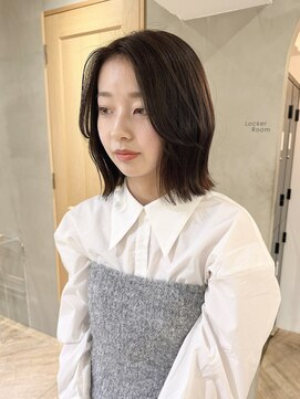 ローレン(LOREN) ミルクティーベージュぷつっとボブケアブリーチ 梅田