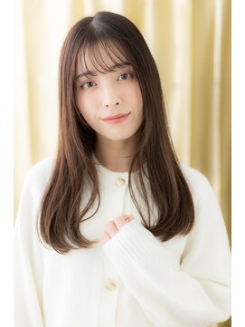 カバーヘア イヴ 戸頭店(COVER HAIR EVE) マロンベージュシースルーバングフェミニンロングZ戸頭30代40代