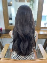★廣中優奈★20代30代ロングくすみカラー