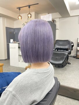 スピナー 武蔵小杉(Spinner) ペールラベンダー×切りっぱなしボブ