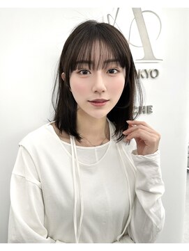 アマトウキョウ アユンチェ(AMA TOKYO×AYUNCHE) 前髪顔まわり韓国ヘアレイヤーカットサイドバンク2wayバンク韓国