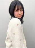 【morio】ミディアムレイヤー　黒髪♪