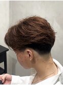 外国人風カラーテーパーフェードパート