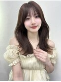 ミディアム／レイヤー／前髪あり／ハイライト／髪質改善／韓国