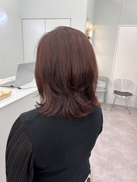 ミッシュバイアーバン(misch by urban.) ミディアムレイヤー/ピンクブラウン/神谷朱音