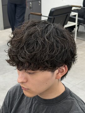 オーバルバイアピッシュ(OVARL by apish) 波巻きパーマ/メンズスパイラルシャドウパーマメンズマッシュ