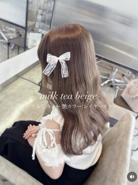 ブランコトレス 鏡島(BLANCO tres) レイヤーカット/ブリーチ無しカラー/顔周り