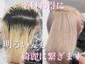 平日お得【明るめの髪のリタッチ】ハイトーンケアリタッチカラー+クイックTr