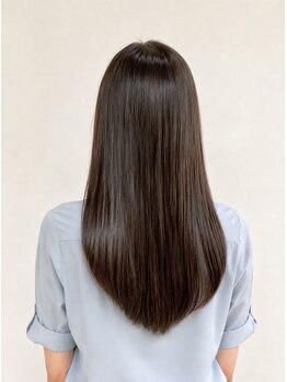 ヘアーリコア(hair recoa)の写真/髪に優しい商材を使用◎柔らかく手触りの良いナチュラルなストレートに＊hair recoaで理想のストレートに♪