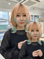 イェッカ パビル(YECCA pabil) ポイントカラーとウルフカット