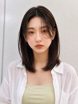 トリッカ シブヤ(TRICCA SHIBUYA)&nbsp;切りっぱなしミディ/レイヤーカット/ダークブラウン/艶感カラー