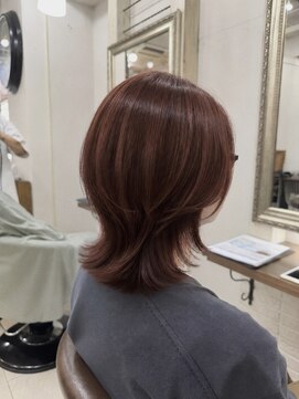 ヘアーアンドメイク シークタチカワ 立川店(Hair&Make Seek) 秋っぽレッドブラウン×楽ちんくびれミディアムヘア