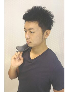 フランチェスカ(FRANCESKA) 【men's黒髪 2ブロック ショート】アップバンク 横から見ても◎