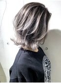 シルバーグレージュバレイヤージュミディ