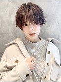 ウザバング丸みショート_ココアブラウンセシルカット_27039