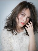 くせ毛風小顔ランダムパーマエアリーミディw越谷30代40代50代