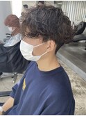 王道マッシュ×スパイラルパーマ