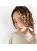 ナチュラルブラウンXハイライト