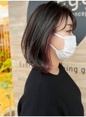 垢抜けボブ 大人女性のインナーカラー