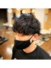 CUTコース&ニュアンスパーマ+シェービング+眉毛カット￥11400<理容室>