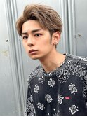 アップバングスパイキーショートツーブロックマッシュパーマ