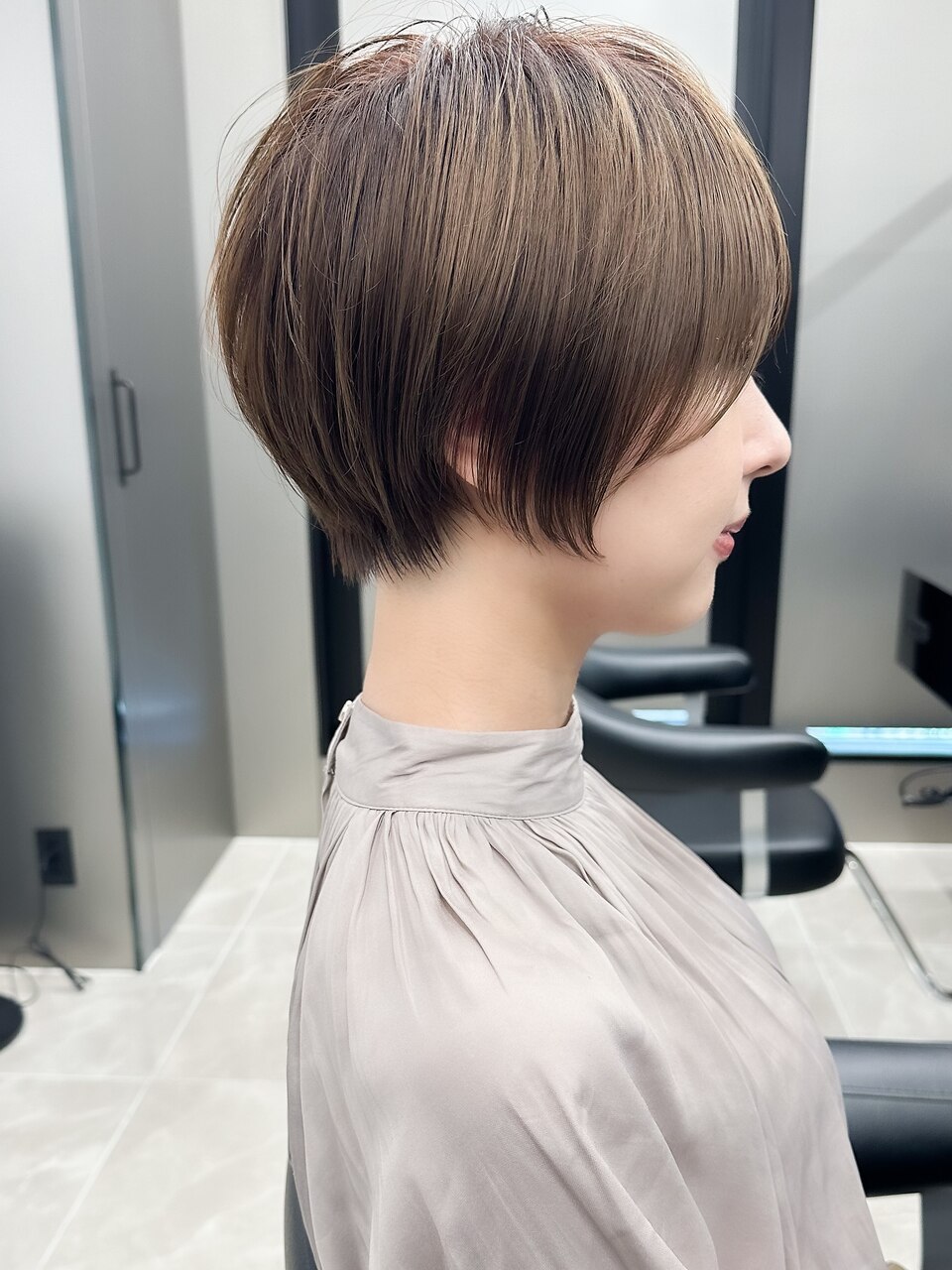 短め襟足のコンパクトショート/前髪/2030代40代50代ショート1045