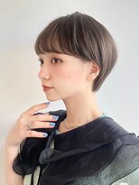 ホフ 大阪心斎橋店(F.O.F) グレージュベージュカーシースルーショートボブショートレイヤー