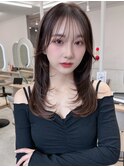 韓国風/インナーカラー/縮毛矯正髪質改善/顔まわり/レイヤー