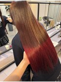 ぱつっとチェリーレッドグラデーション