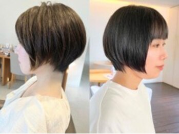 トップヘアー ミカワアンジョウ 安城(TOPHAIR MIKAWA ANJO)の写真/なりたいスタイルを『似合うスタイル』へ。誤魔化しがきかないショートヘアだからこその卓越した技術を実感