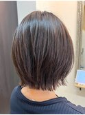 ボブ×ショコラブラウン×白髪染め@30代@40代@50代@60代