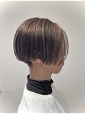 2ブロックボブピンクベージュ