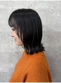 大人可愛い◎イメチェン似合わせカット◎ボブルフ黒髪