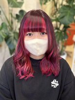 ボンビィヴァン(bon-vivant) 大分/府内町/フェイスフレーミングカラー&ピンクインナーカラー