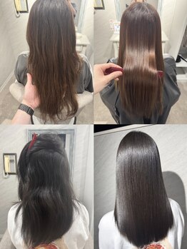 アンベル(ANBEL)の写真/【阪神西宮駅徒歩2分】乾かすだけでまとまる絹ストレートに。自然で柔らかい縮毛矯正が人気◎