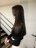 ヌープヘアーアイス(NUUP.hair ici)&nbsp;髪質改善カラーダークショコラ透明感艶髪ストレート