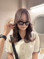 チャプター 問屋町(chapter)&nbsp;ケアブリーチミルクティーブラウンカラーレイヤーカット韓国ヘア