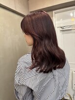 ファビ 渋谷(Fab)&nbsp;くびれヘア/暗めカラー/アプリコットオレンジ/縮毛矯正
